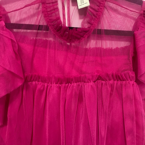 Rachel Zoe Hot Pink Tulle Top - Picture 2 of 5